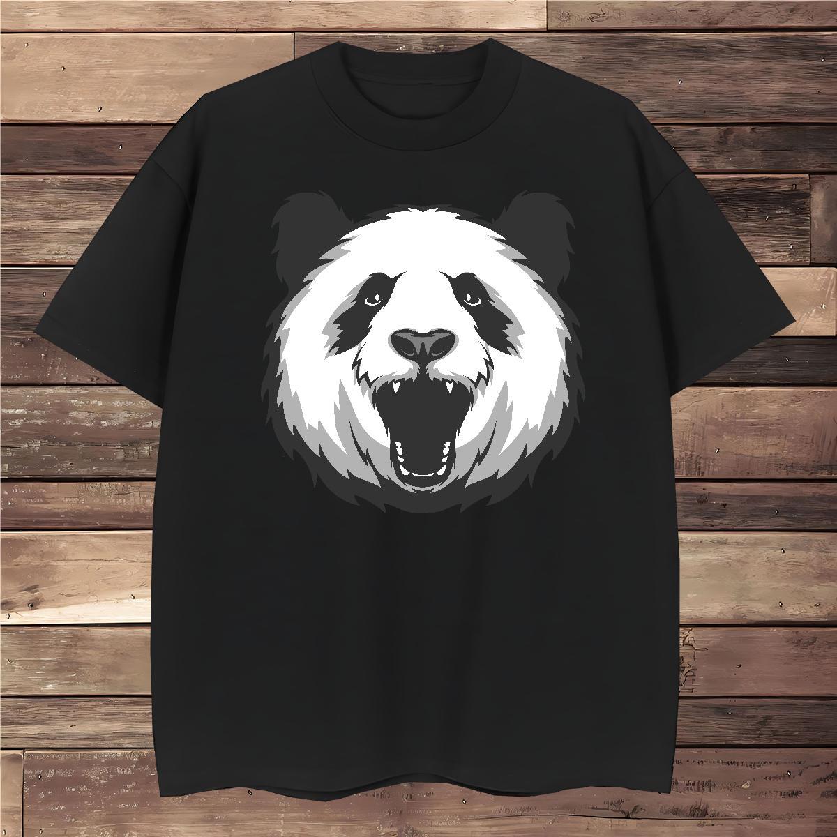 Classic T-Shirts for Men panda Breathable Beach Oversized 4XL 100% Cotton 230g Tshirts Casual New Tops