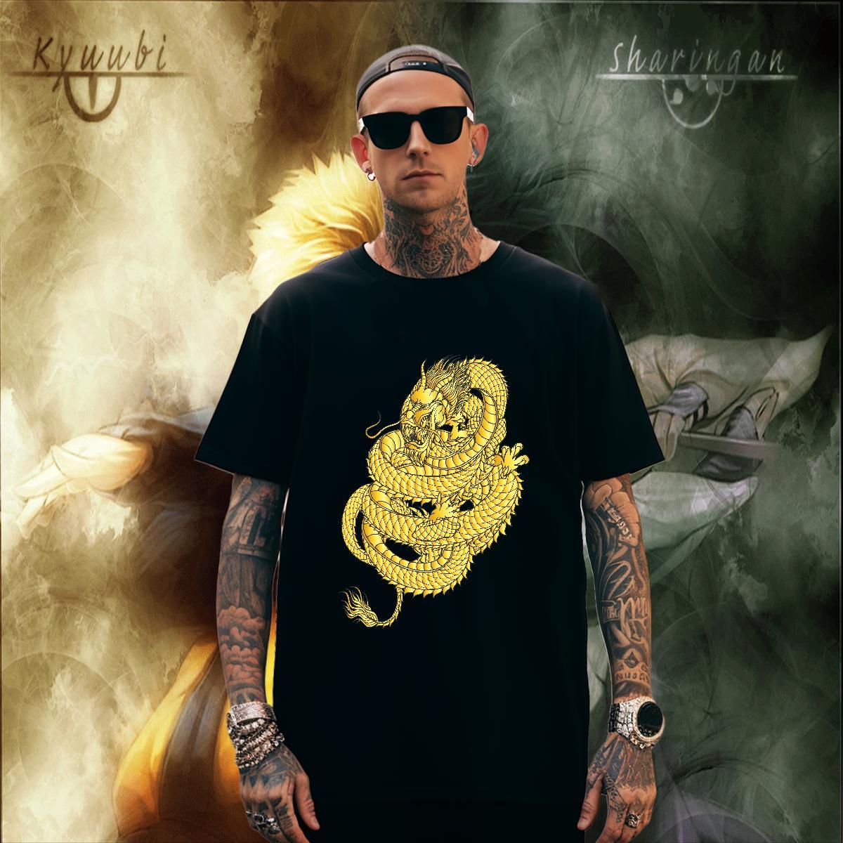Soft dragon Mens T Shirts Daily Wear Tshirts 100% Cotton 230g Fashion Designer O Neck Short Sleeves Graphic Clothes