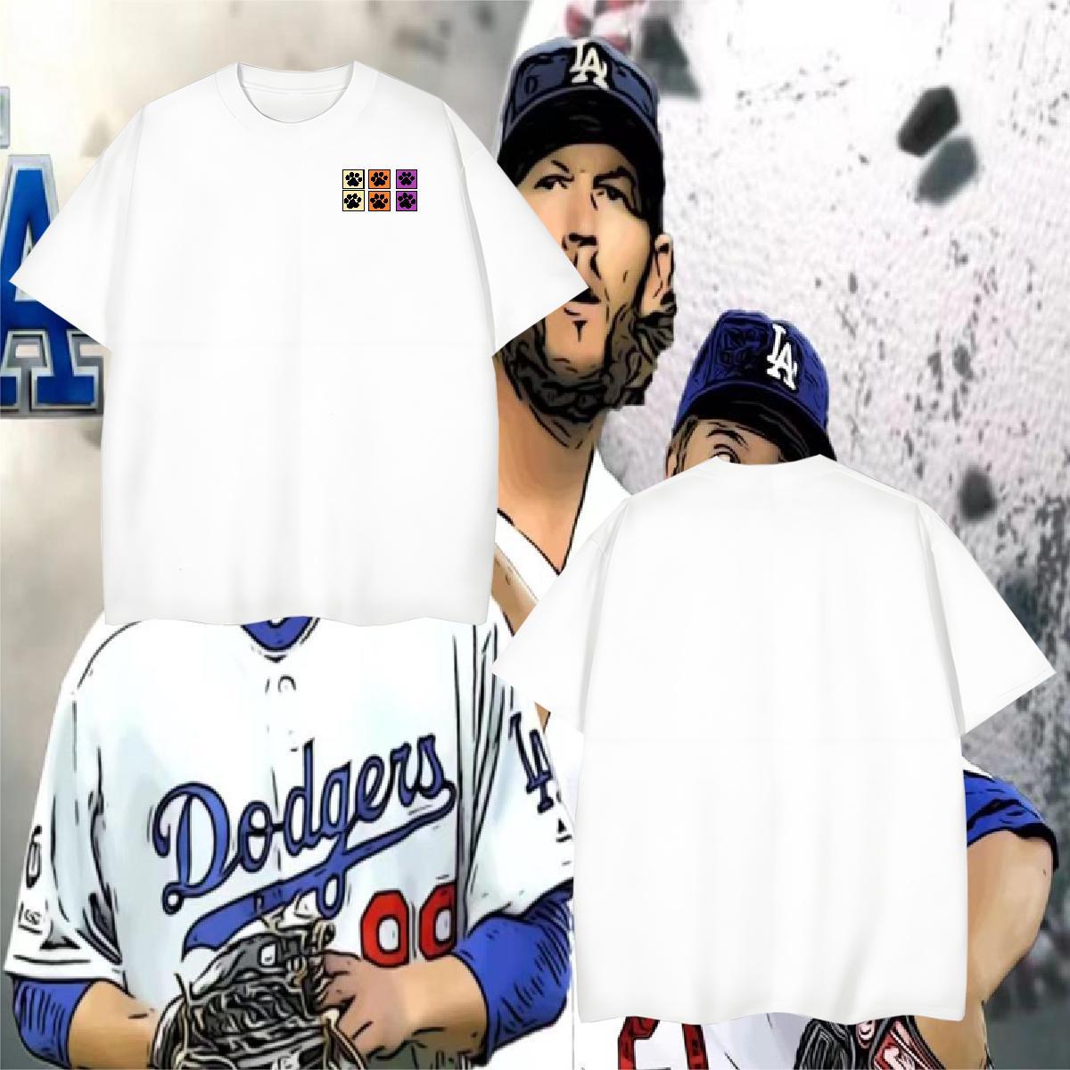 Fashion Casual Men Tshirts dog's paw Street Wear 230g 100% Cotton Clothes Breathable Short Sleeve Loose Fit T shirt Plus Size Custom