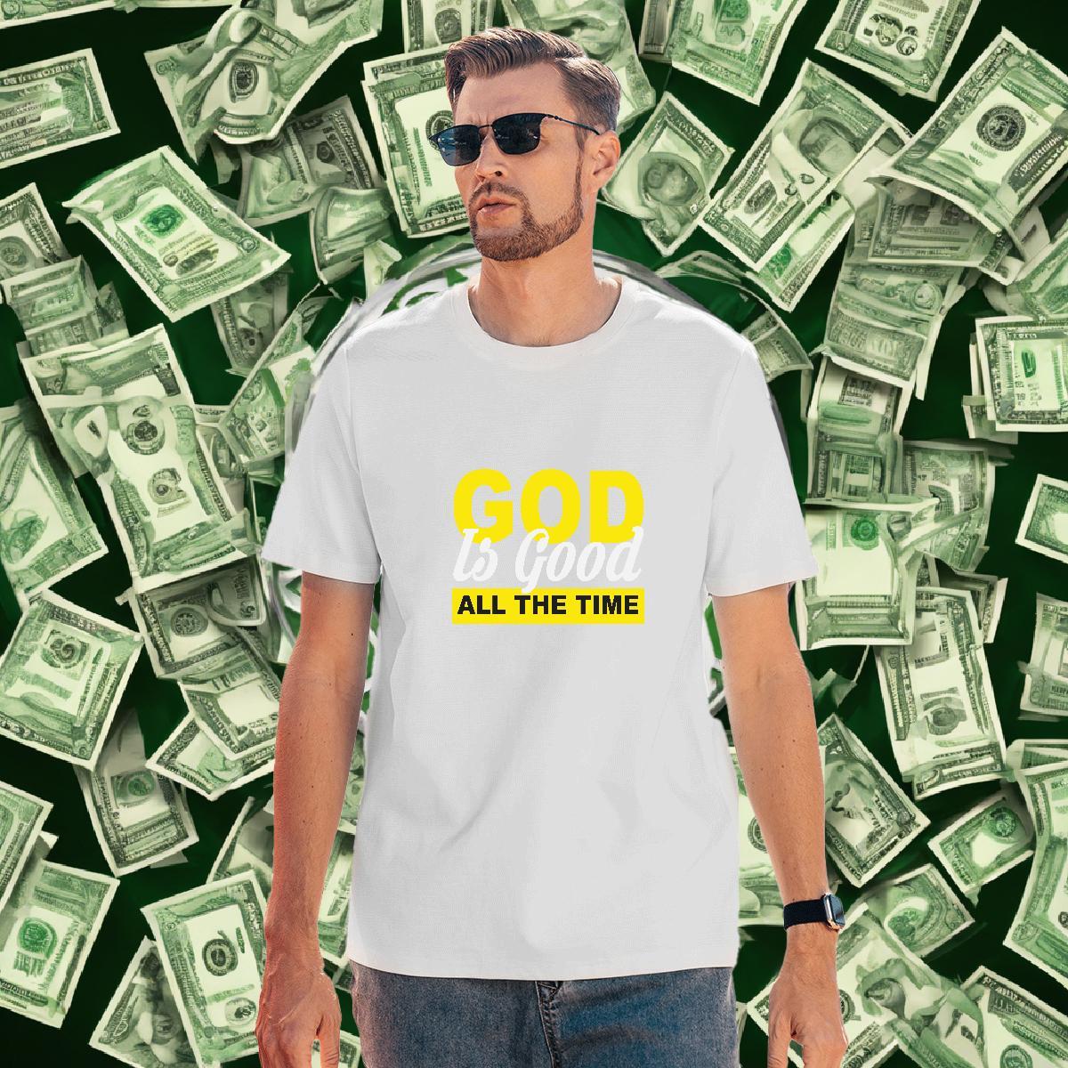 Loose Tshirts Sports Casual 100% Cotton 230g Anime Print Breathable Crew Neck god T Shirt For Man Fashion Designer Tee Shirt