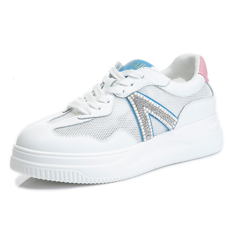 Ddmysports Genuine Leather New Summer Transparent Mesh Casual Single Women Large Size Thick Soled S Shoes Sports Small White For OUTDOOR