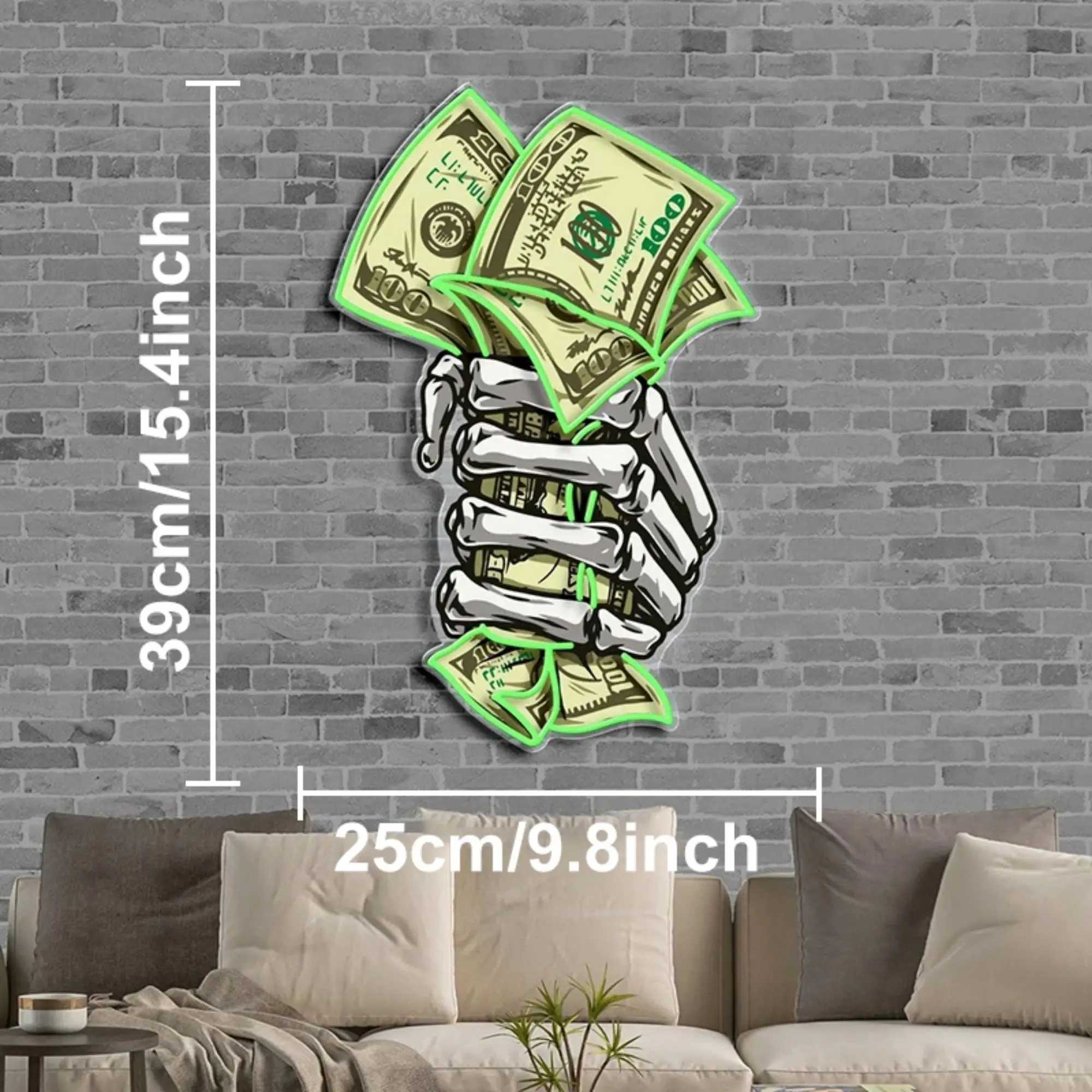 Take Money Neon Sign USB LED Neon Light Sign for Wall Decor Living Room Bedroom Man Cave Home Bar Party Decor Gift Night Light Y240817