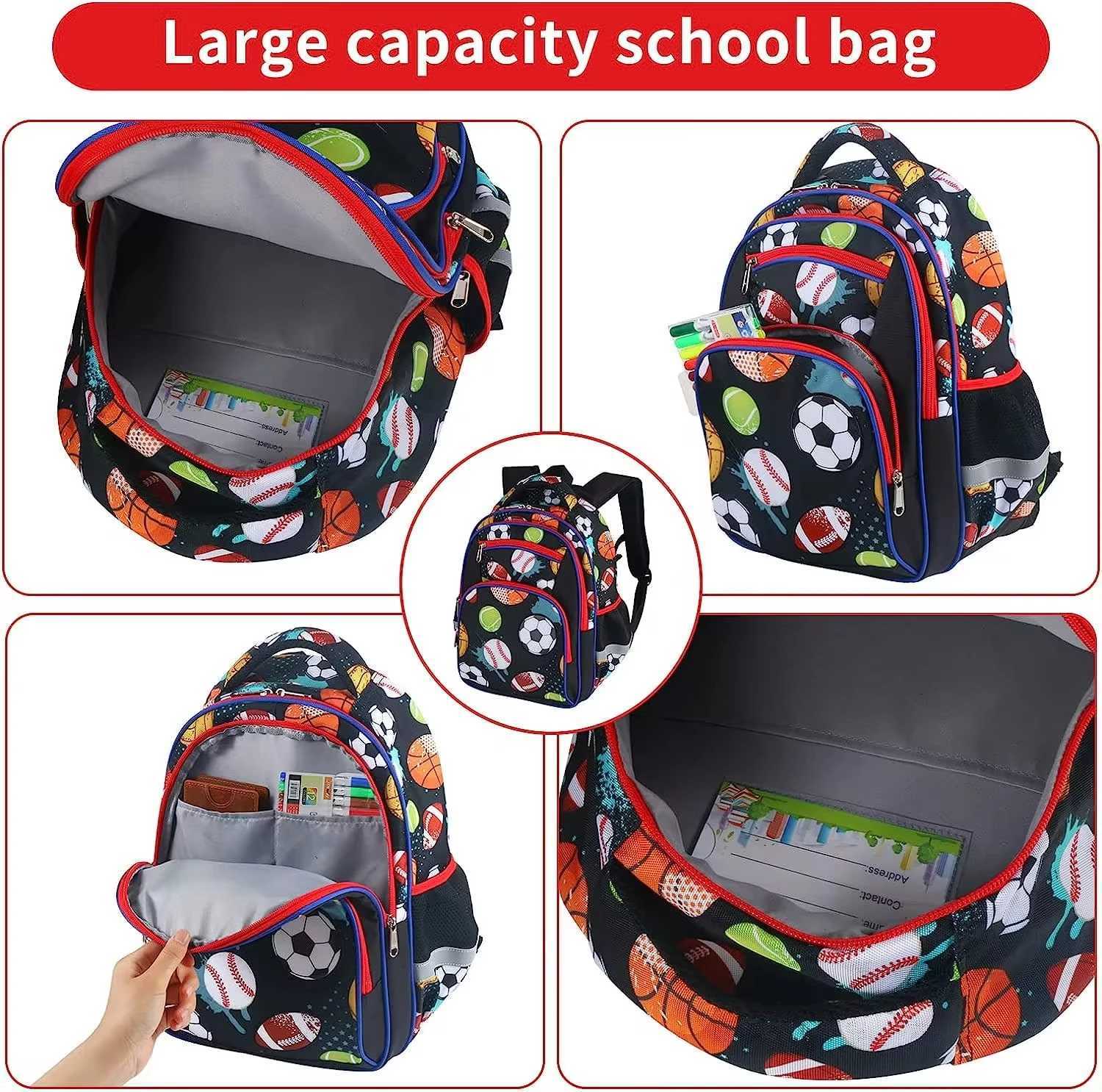 Cusangel Backpacks For School Boy Football Cartoon Backpack Primary School Bags For BoysHigh Quality Children Soccer Mochilas Y240820