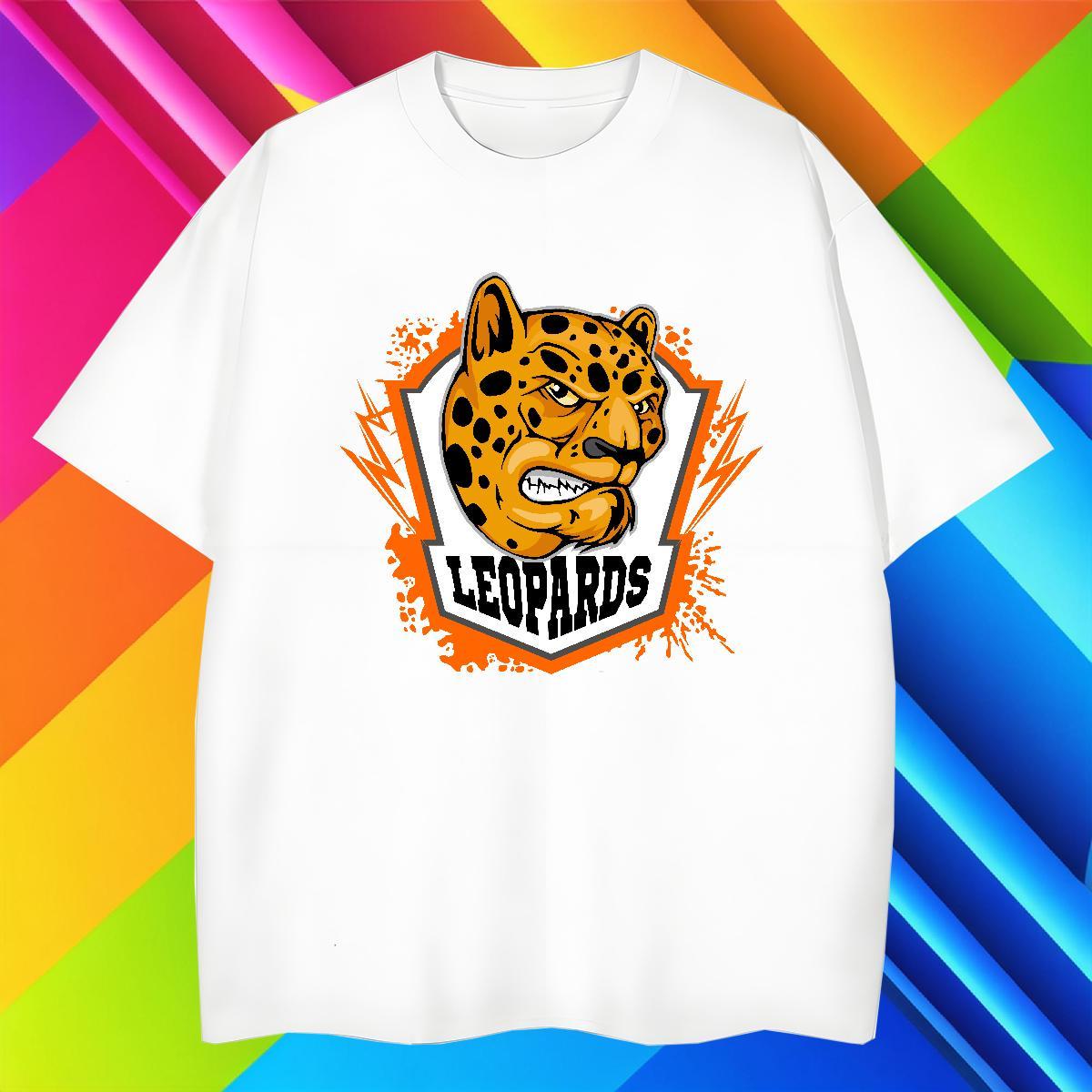 Wholesale T Shirts Men leopard Pure Cotton Casual Beach Custom Print Oversized 100% Cotton 230g Mens Tshirts Fashion Casual Polos
