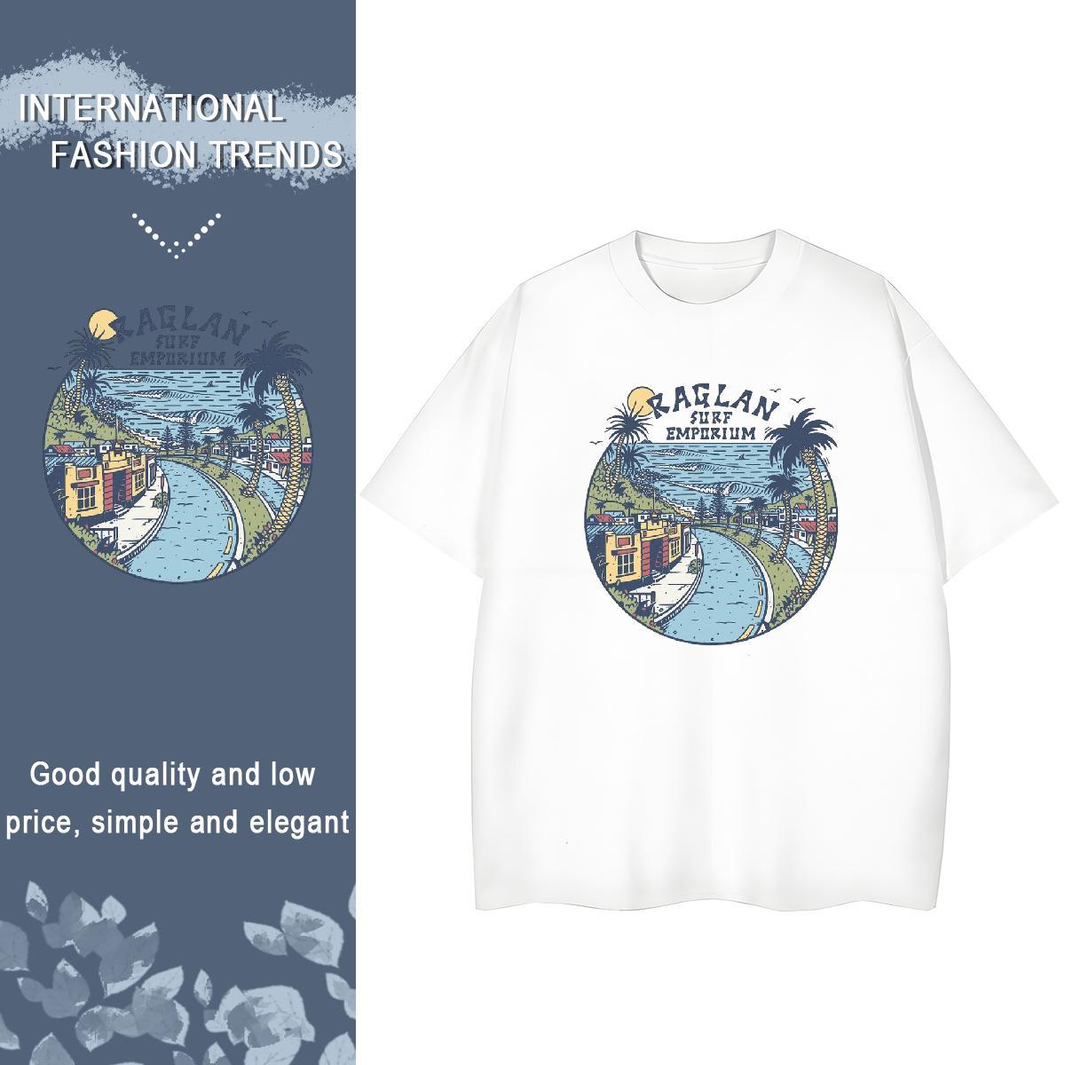 2024 DIY Tshirt for Man Woman Street Wear Short sleeve Soft Tees Shirts Comfortable 230g 100% Cotton river Custom Print Plus Size Woman T Shirts