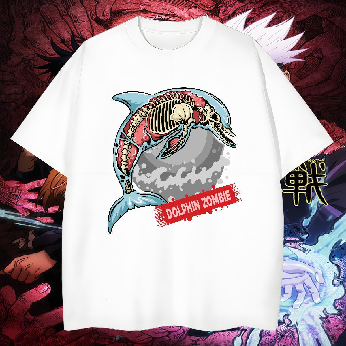 Wholesale T Shirts Men dolphin O Neck Short Sleeves Home Outdoor Oversized 3XL 4XL 230g Cotton Men Tshirts Factory Direct Tees Shirts