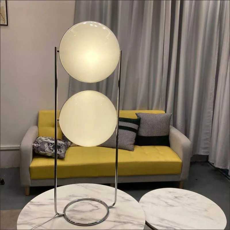 Pierre Garrault desk lamp LED metal chrome lamp living room hotel room white acrylic ball lamp home decoration art work light X2503181