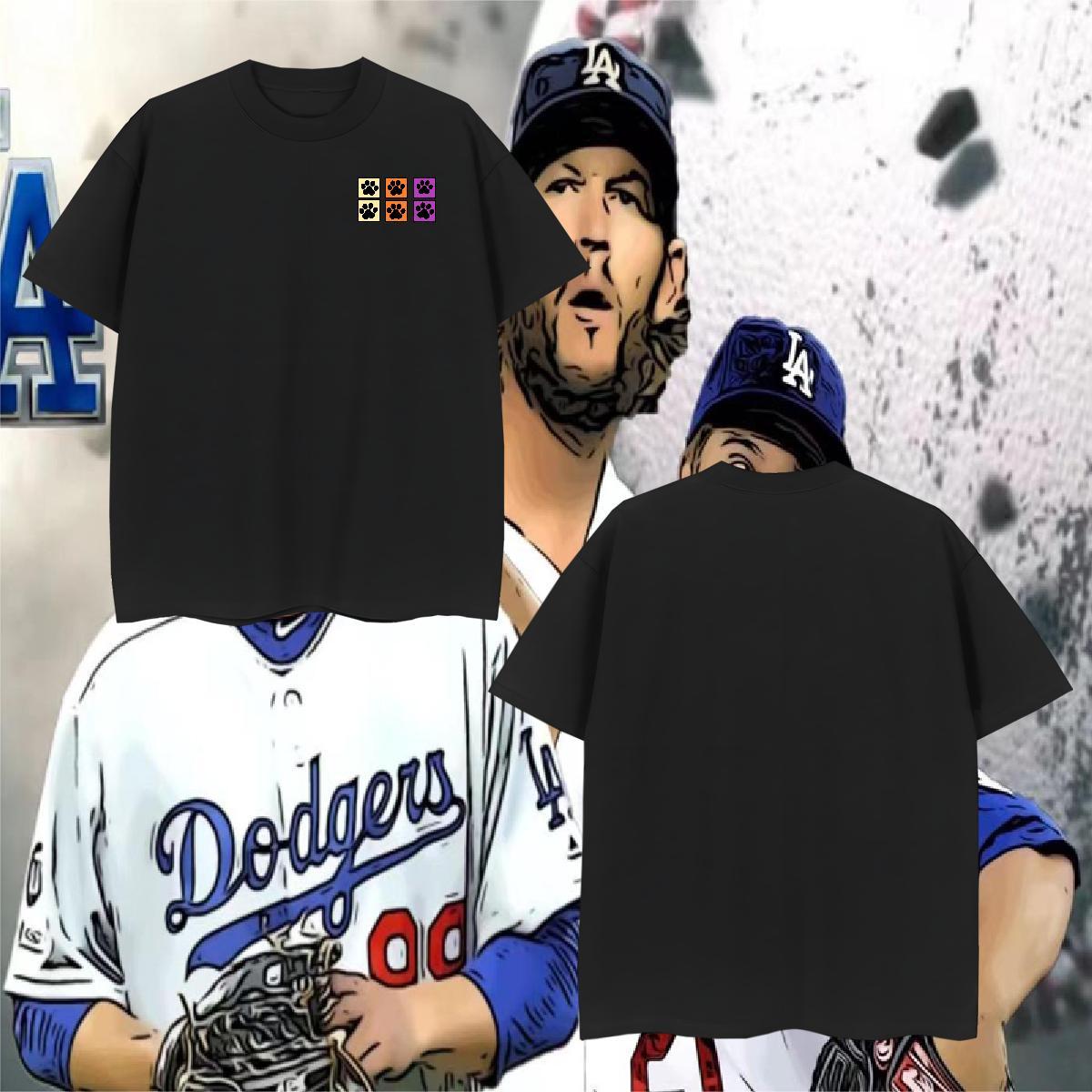 Fashion Casual Men Tshirts dog's paw Street Wear 230g 100% Cotton Clothes Breathable Short Sleeve Loose Fit T shirt Plus Size Custom