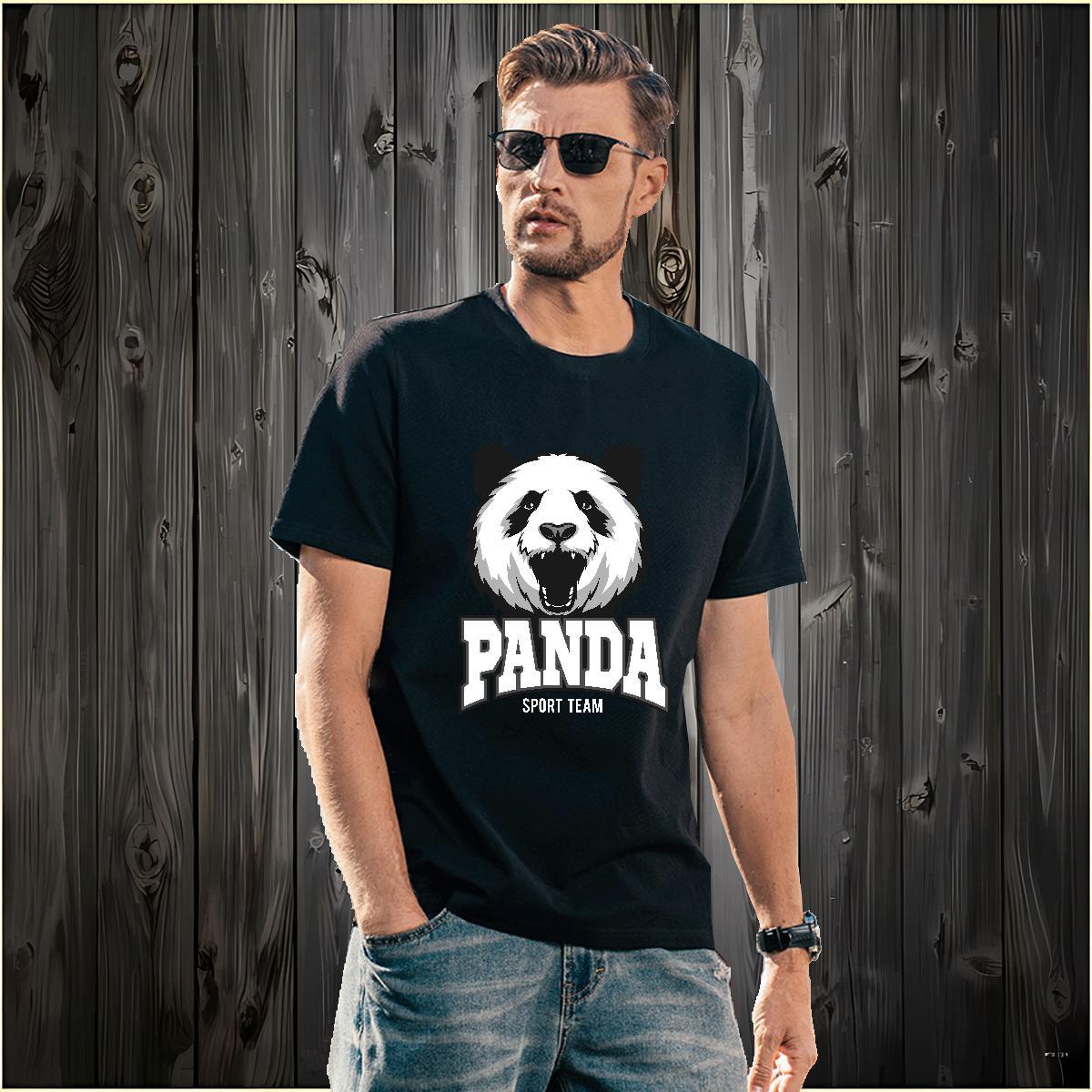 High Quality Man T Shirts panda Breathable Short Sleeve Casual Daily Wear White Plus Size 230g 100% Cotton Men Clothes T-Shirt New Arrival Polos