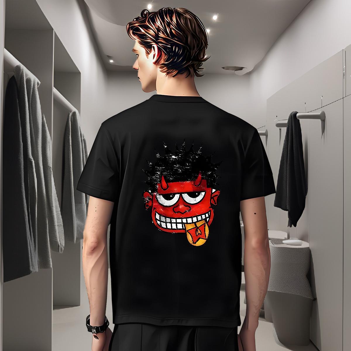 Man T Shirts 100% Cotton 230g cartoon Home Outdoor O Neck Short Sleeves Plus Size Cartoon Tshirt for Man Woman Fashion Designer Loose Fit Polos