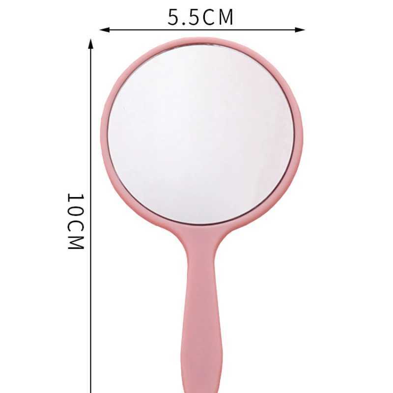 Mirror Cute with Handle Makeup DIY Small Round SPA Salon Compact Mirrors Cosmetic Simple Cute Pink White Makeup Mirror Y240819