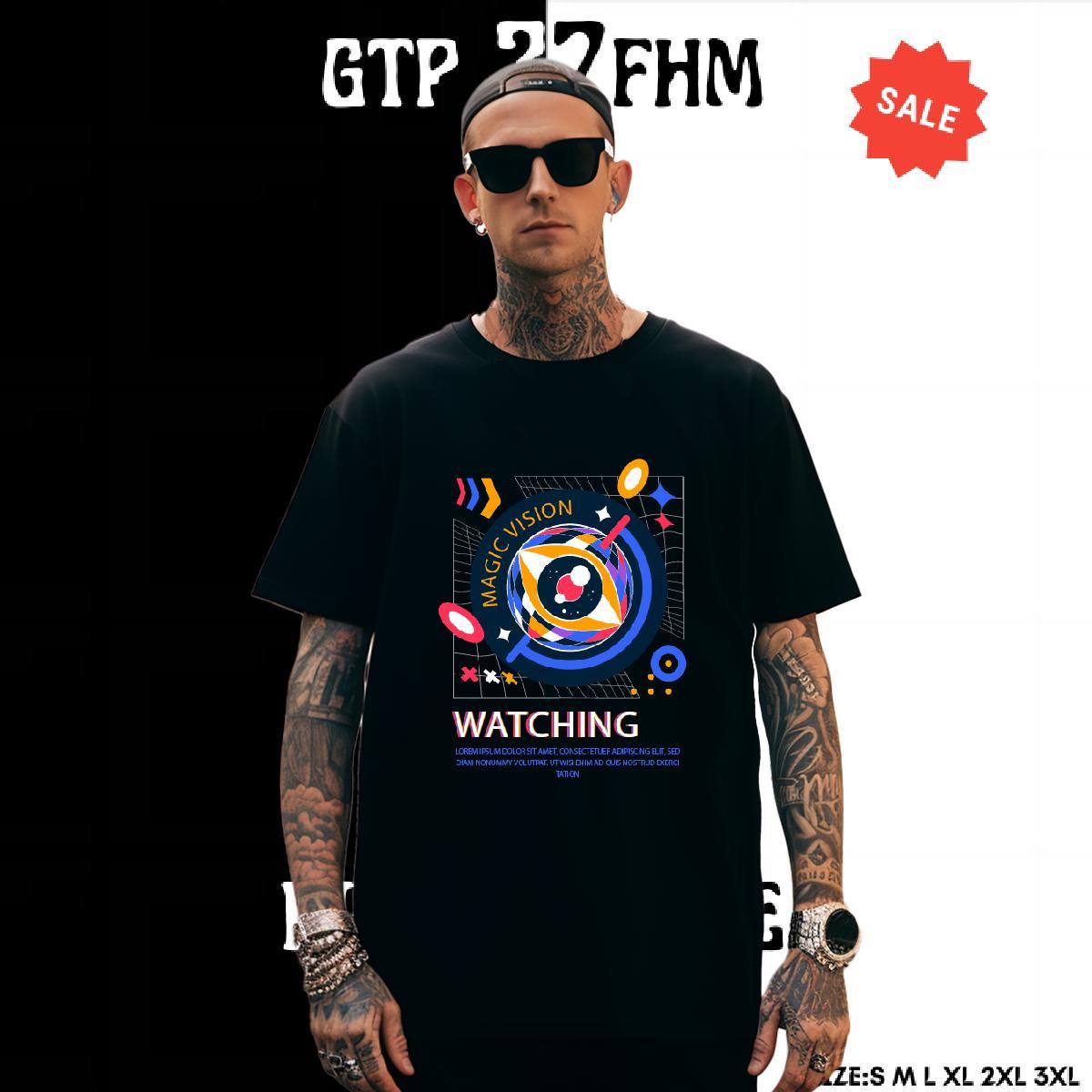 Loose Fit Tshirt for Man Woman Spring Summer 100% Cotton 230g DIY Anime Breathable Short Sleeve watching Men T Shirts Fashion Design Tshirts