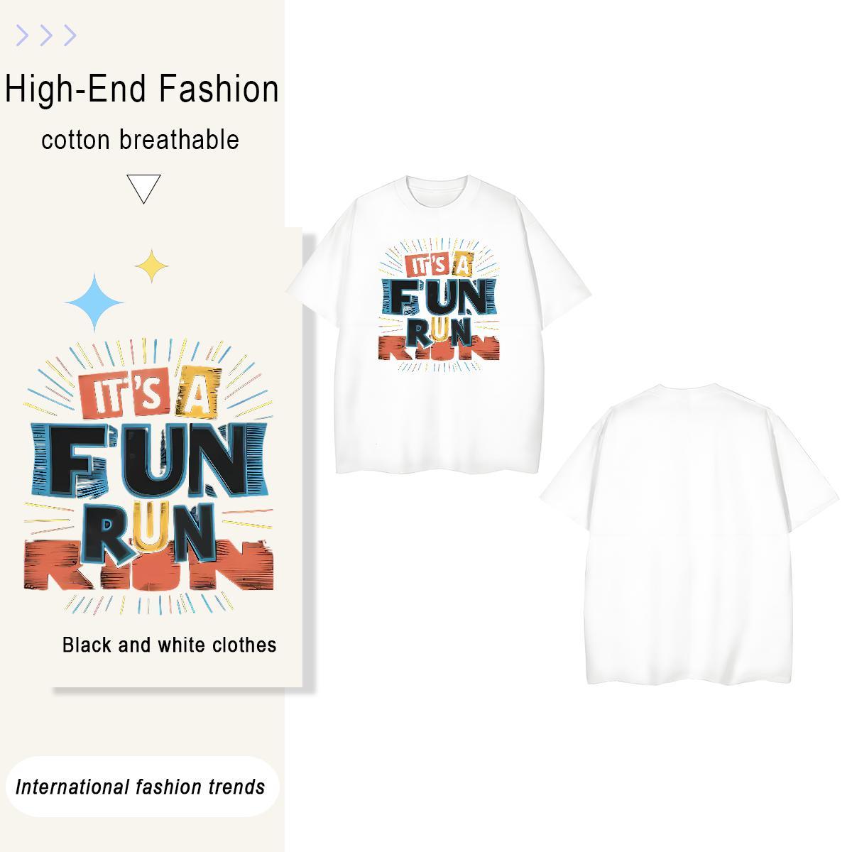 Comfortable letter 230g Pure Cotton Men Clothes T-Shirt Spring Summer Breathable Short Sleeve Men T Shirts Fashion Design Cartoon Print Top Tees