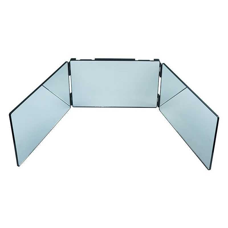 Makeup Mirror Trifold Foldable 360 Degree Bathroom Rear View Height Adjustable Cutting Styling Shaving Cosmetic Haircut Tools Y240819