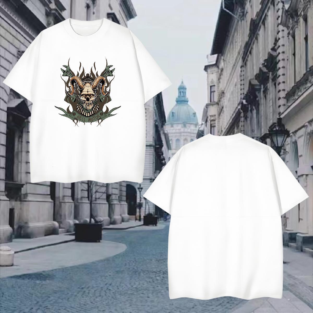 Cool Design Mens T Shirts shape Crew Neck Sport Custom Anime 230g 100% Cotton Mens Tshirts Classic Tee Shirt