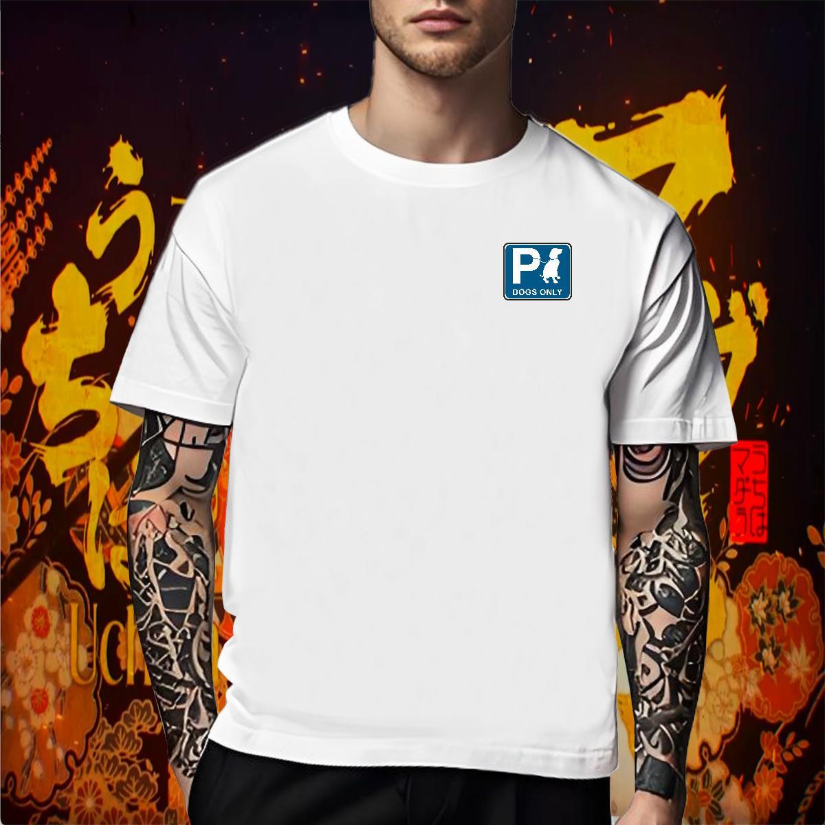 2024 New Couples T Shirts dog Sports Casual 230g Cotton Polos Pure Cotton Loose Fit T-Shirts Custom Printed