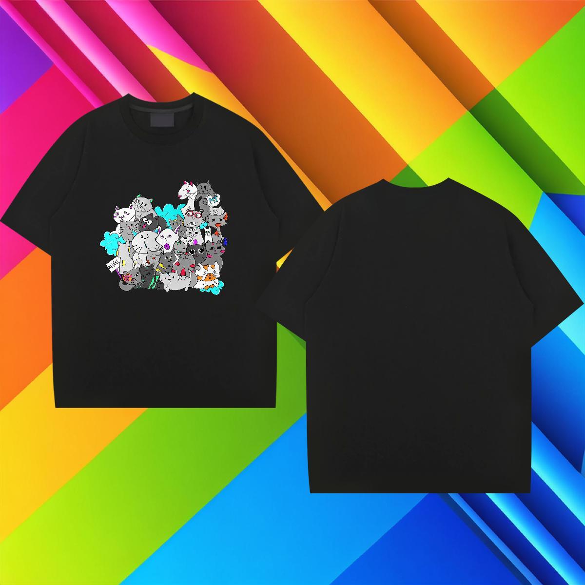 TOP Quality Men Clothes T-Shirt Hip Hop 230g 100% Cotton Black Oversized Pure Cotton cute T-Shirts for Men Customized Tee Shirt