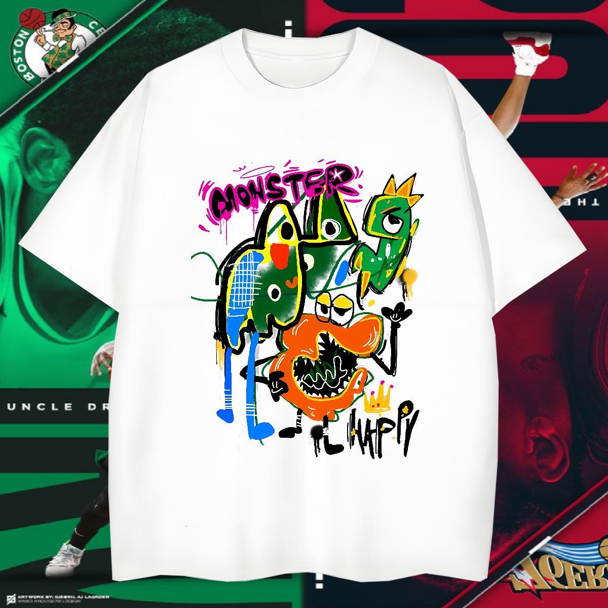Men T Shirts 230g 100% Cotton cartoon Street Casual O Neck Short Sleeves Oversized 4XL Men Tees Brand TOP Quality Tops Shirt