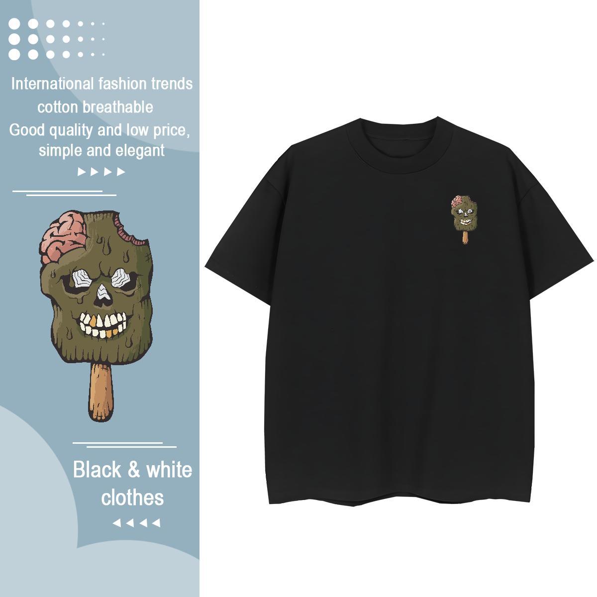Wholesale Men Tops Tees monster Street wear Hip Hop 230g Cotton Tees Shirts Short Sleeve Soft Popular T-Shirts for Men Graphic