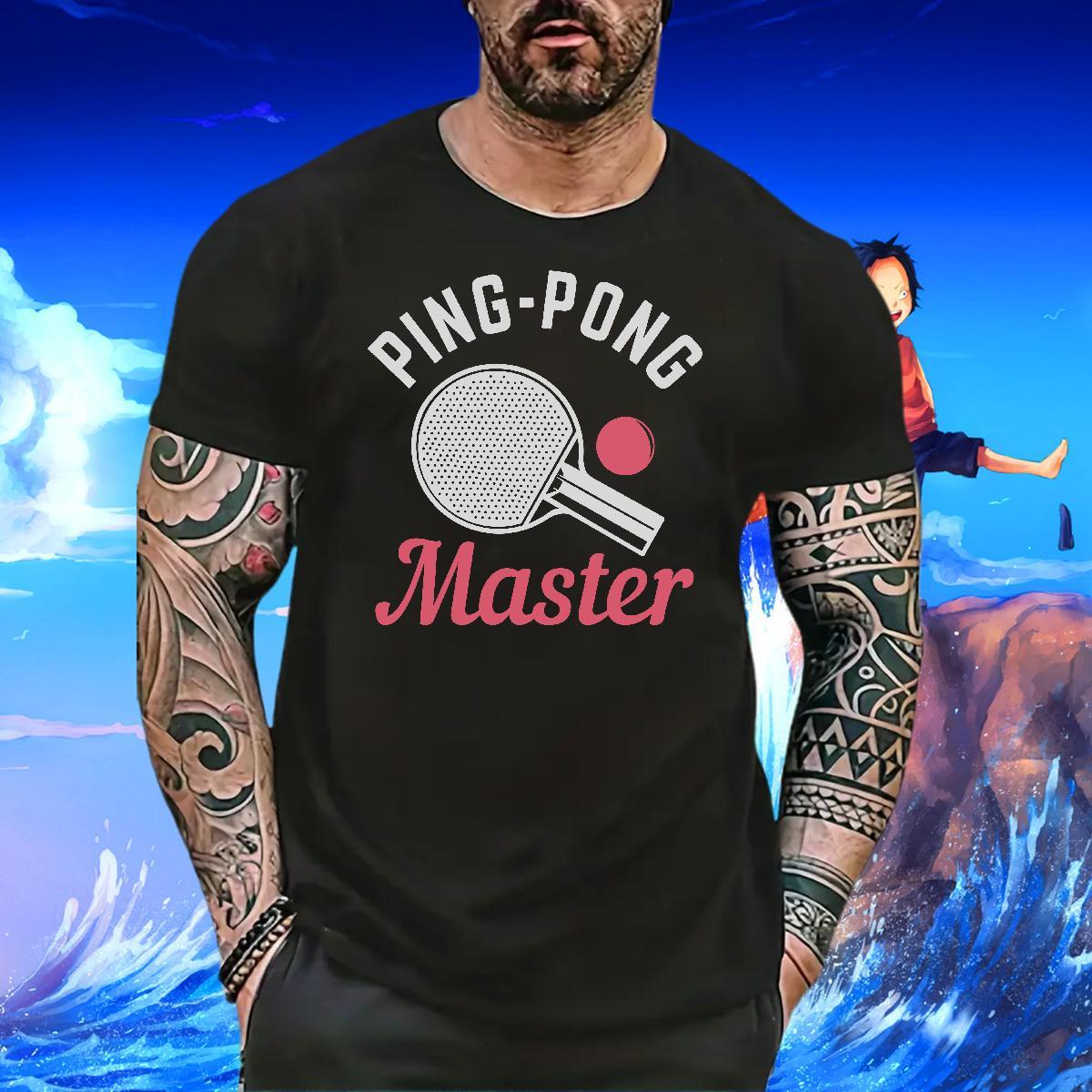 Cool Design Men Clothes T-Shirt Casual Daily Wear 100% Cotton 230g DIY Logo Oversized Breathable Crew Neck PING PONG T shirt 2024 Designer Tops