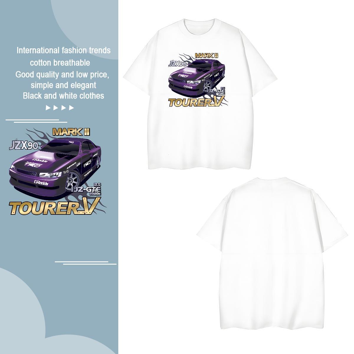 High Quality car 230g 100% Cotton Tshirt for Man Woman Outdoor Breathable Short Sleeve T Shirt For Man Wholesale Asian Size Wear