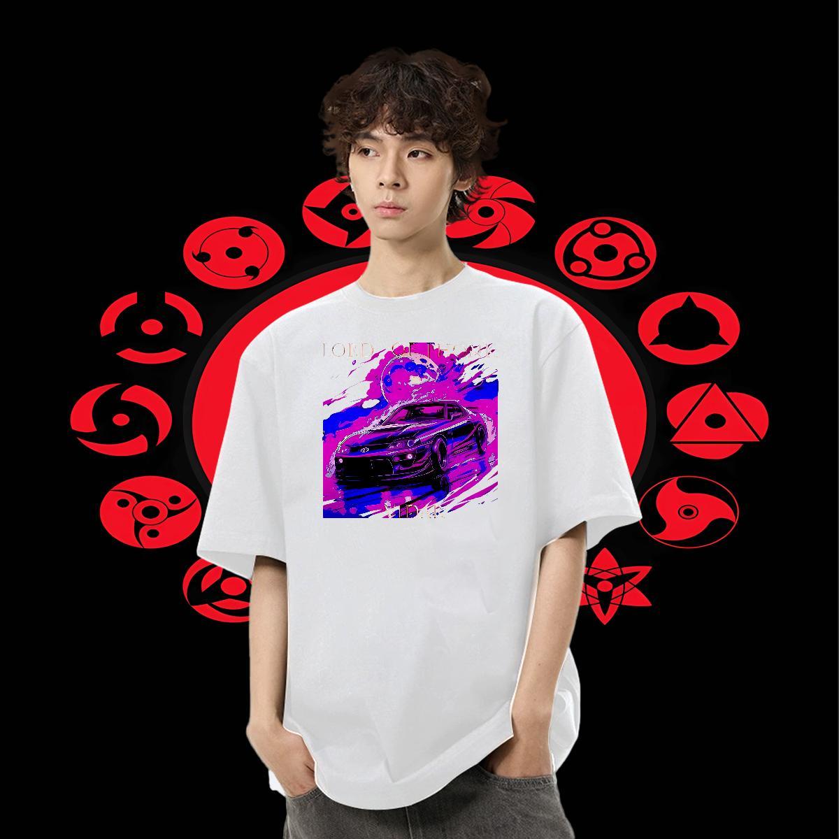 Unisex Tshirts Anime Printing Street 230g Pure Cotton DIY Printed Breathable Short Sleeve beach T Shirts Men Wholesale Tops Tees