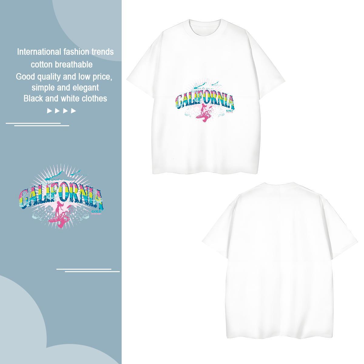 Popular letter T Shirts Men Sport Men Clothes T-Shirt 230g 100% Cotton New Breathable Crew Neck Plus Size Custom Tshirts