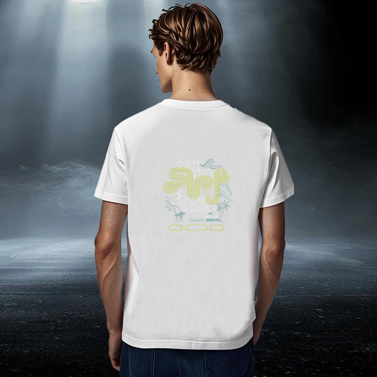 Unisex Men Tshirts Spring Summer 230g Cotton Oversized 4XL Breathable Crew Neck beach Mens T Shirts Brand Clothes