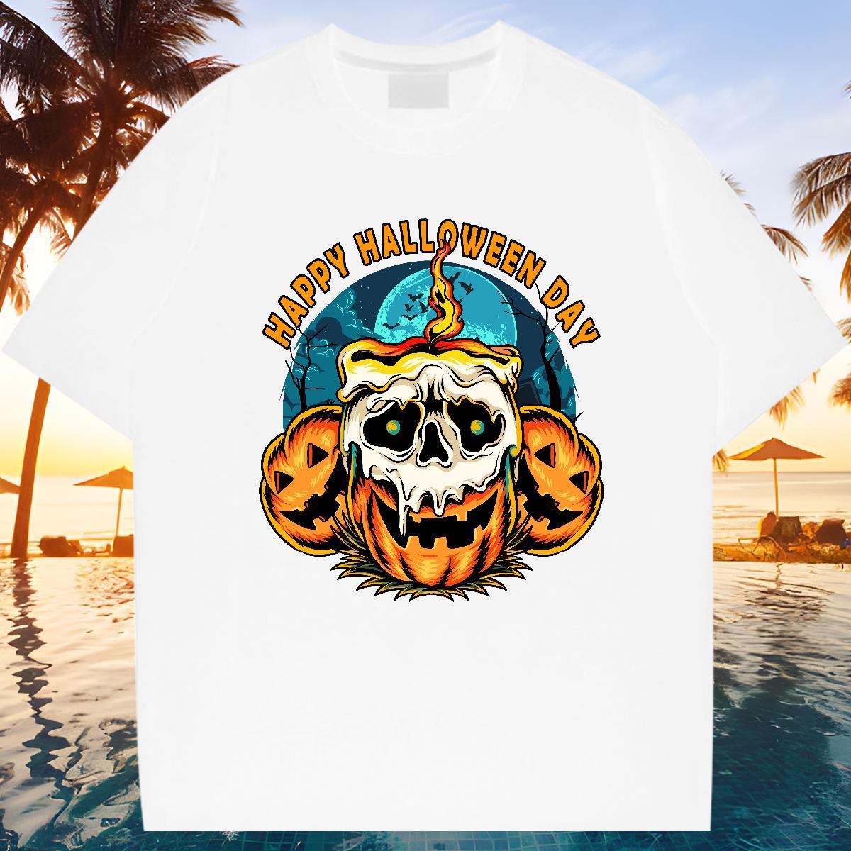 Designer Man T Shirts halloween Crew Neck Breathable Spring Summer Black Oversized 230g 100% Cotton Tshirt for Man Woman DIY Tops Tees