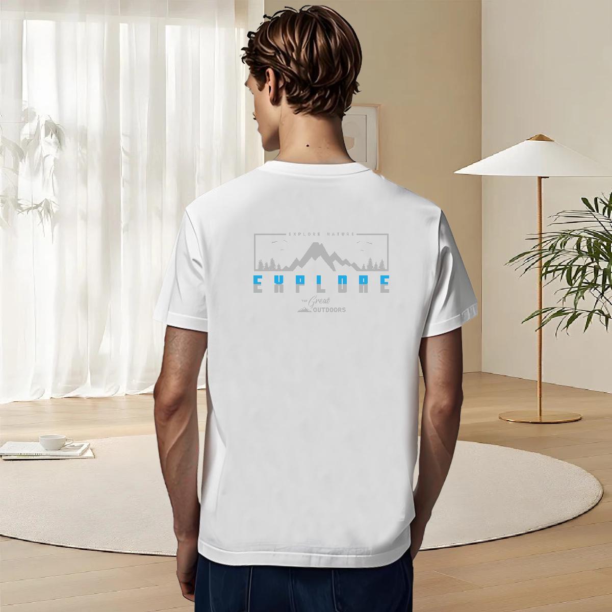 High Quality Men Tees Street Wear 230g Cotton Custom Cartoon Short Sleeve Soft mountains Man T Shirts 2024 Designer Top Tees