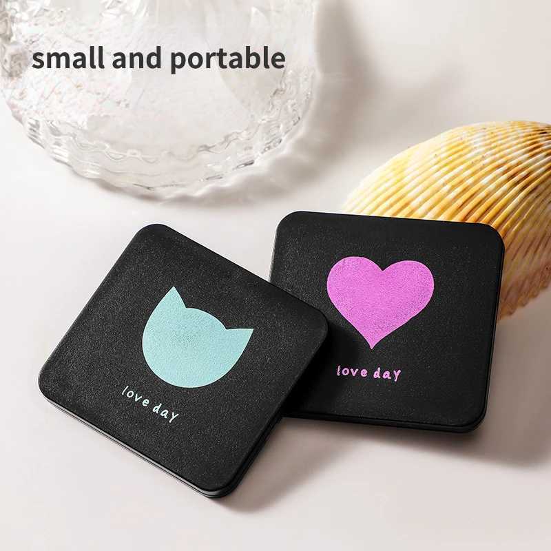 Double Sided Mini Folding Makeup Mirror Portable 2-Face Square Cosmetic Mirror Compact Pockets Mirror for Traveling Womens Gifts Y240819