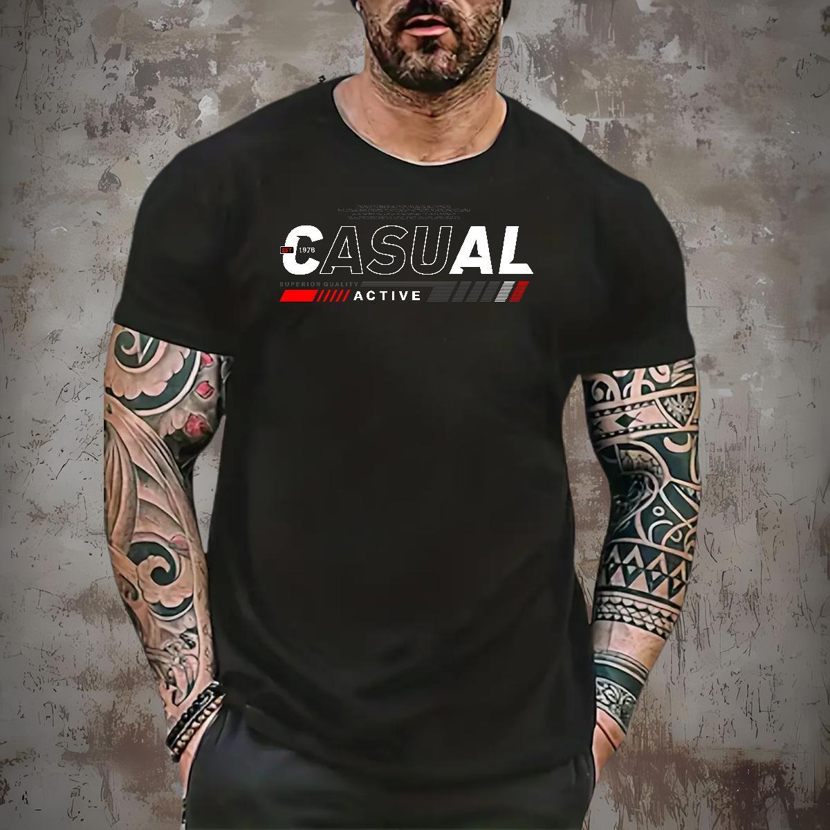 Wholesale letter T-Shirts for Men High Street Hip Hop Men Tshirts 230g Cotton Designer Fashion Breathable Crew Neck Plus Size Custom Clothes