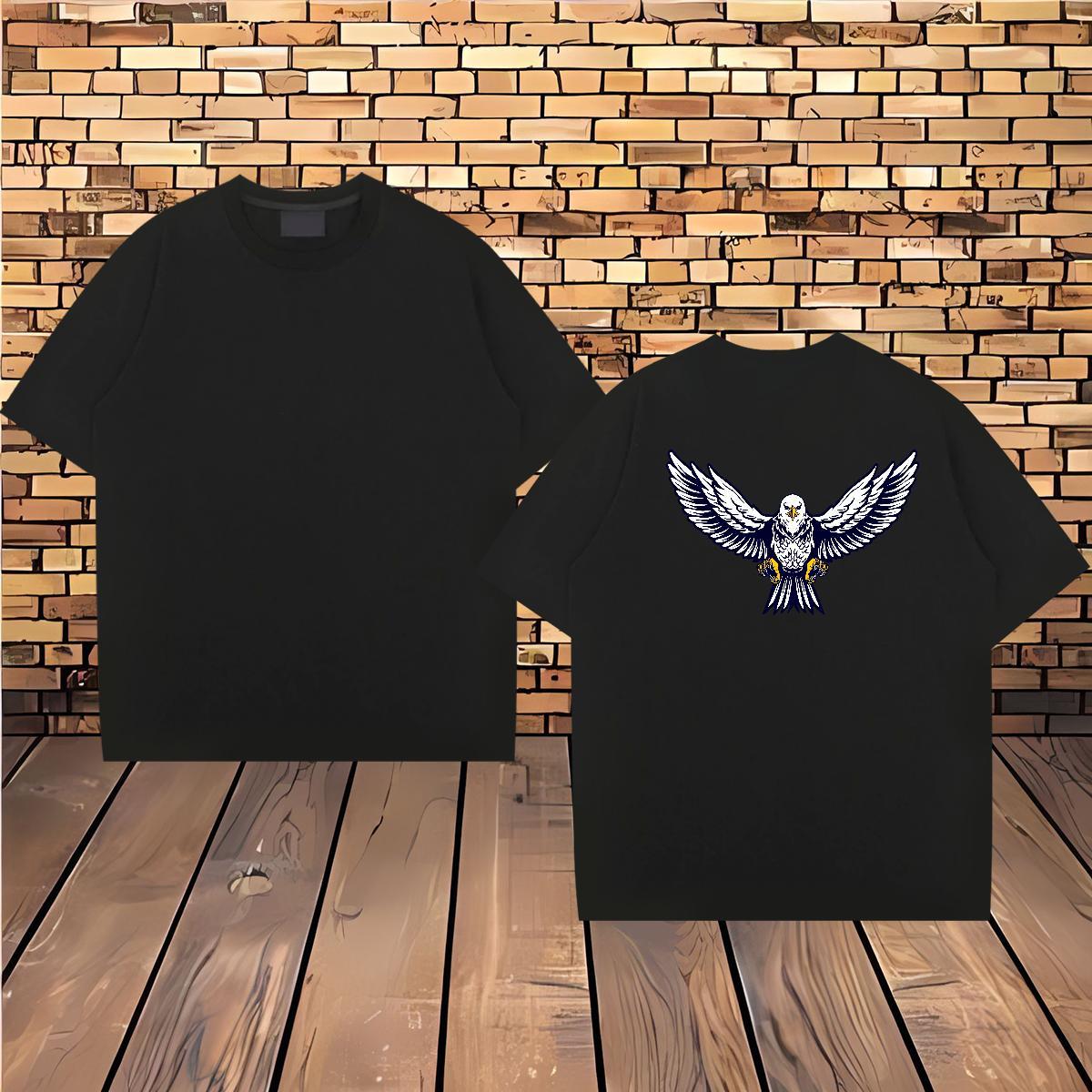 Stylist Men Tops Tees cool High Street Hip Hop 230g Pure Cotton Wear O-Neck Short Sleeve Loose Fit T Shirts Men Graphic