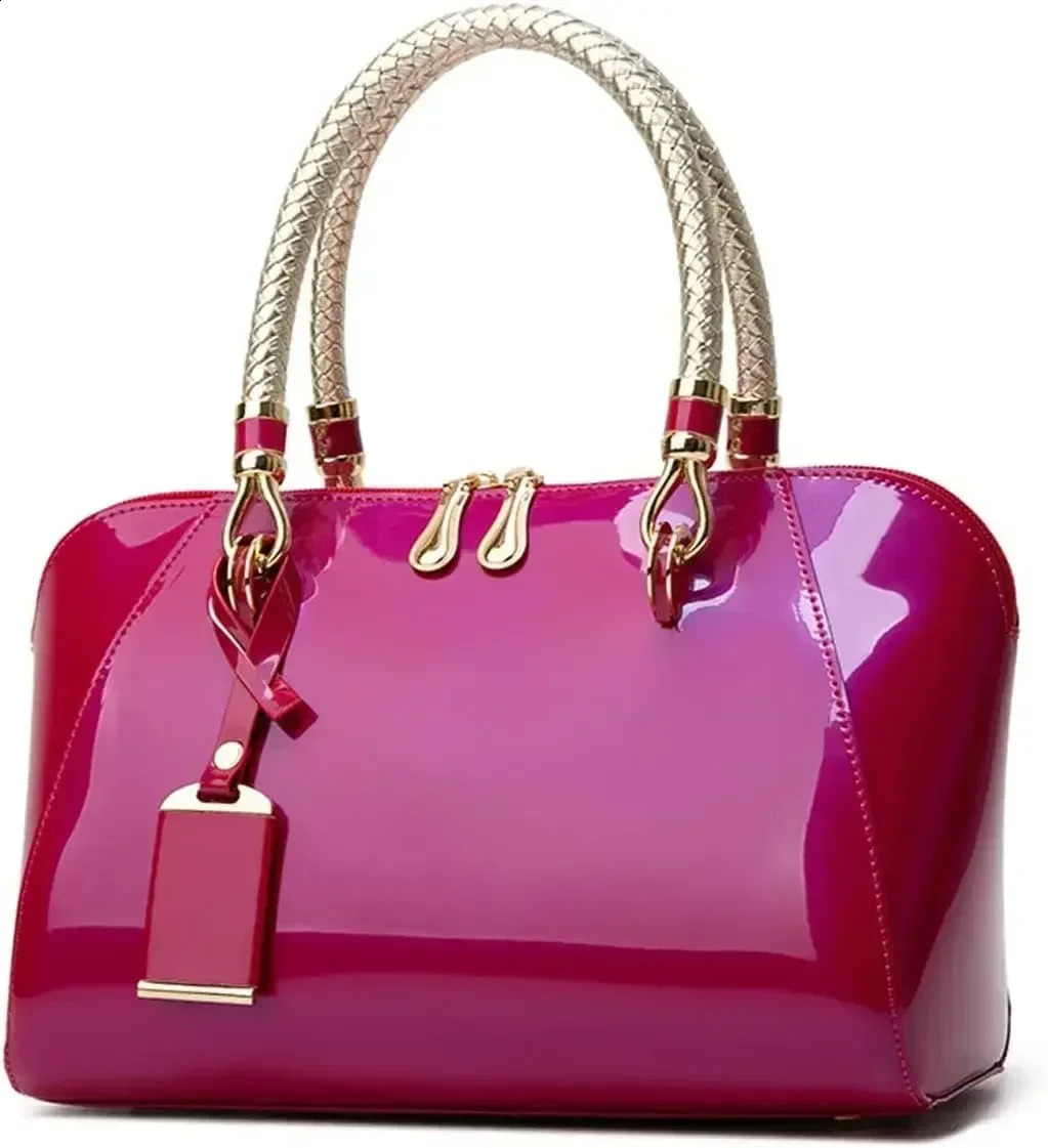 NICOLE DORIS Women Handbag Purses Patent Leather Top-handle Bags Elegant Clutches Evening Bags Small y Shoulder Bags 240820