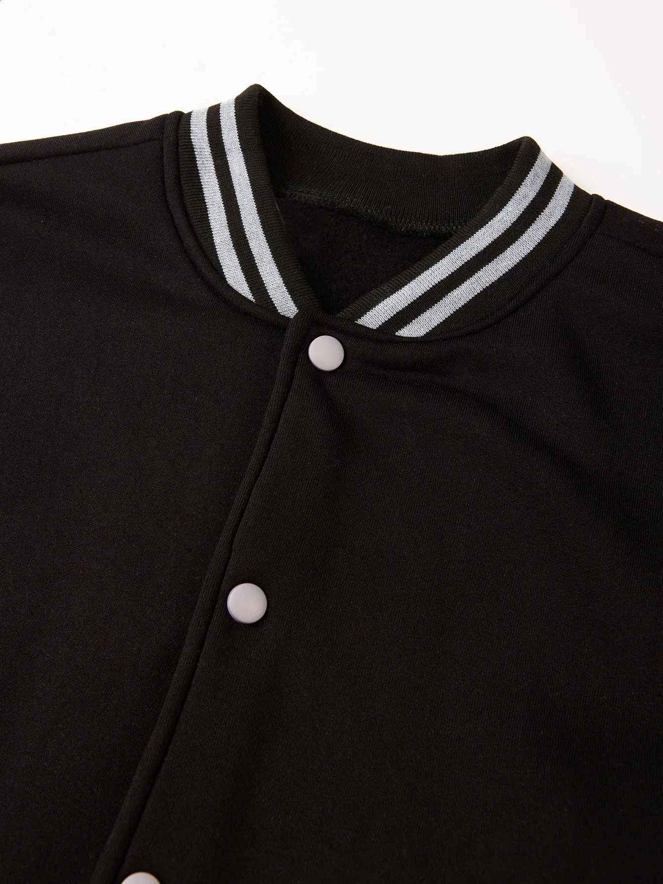 Fashion Wool Casual Baseball Uniform Cotton Splicing Regular Ribbons Clothing Bomber Jacket 240820