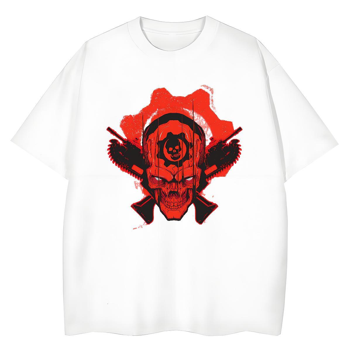 Fashion scary Men Tshirts 230g 100% Cotton Mens T Shirts Graphic Home Outdoor Breathable Short Sleeve Brand Tops Tees
