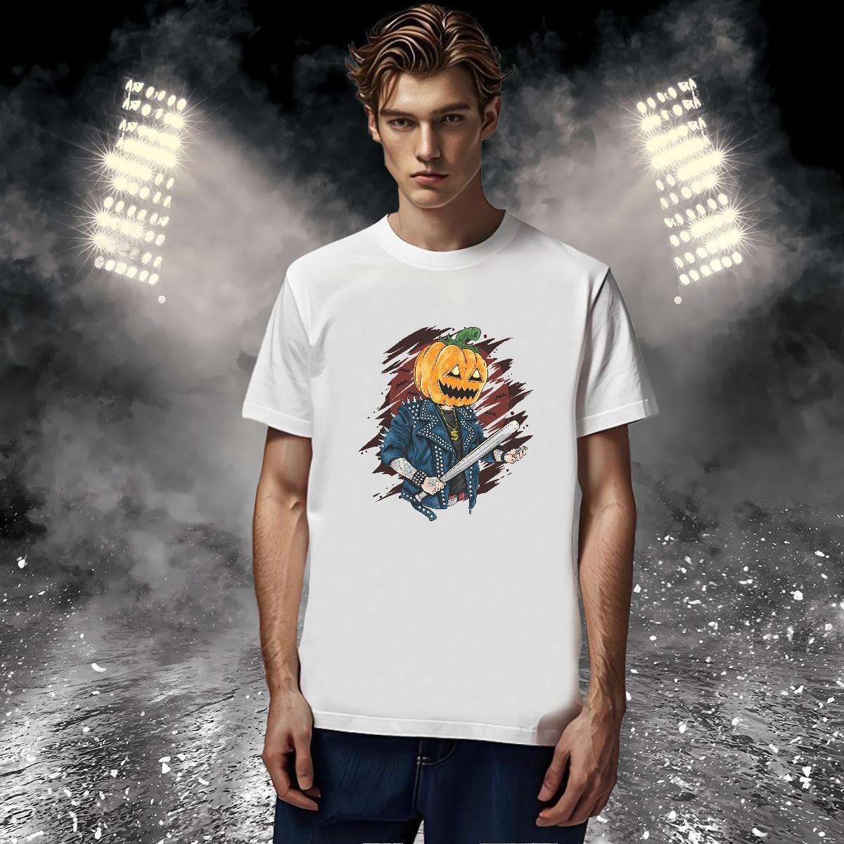 New Arrival Couples T Shirts pumpkin Casual 100% Cotton 230g Tops Breathable Short Sleeve Wholesale T Shirts Men Oversized 4XL