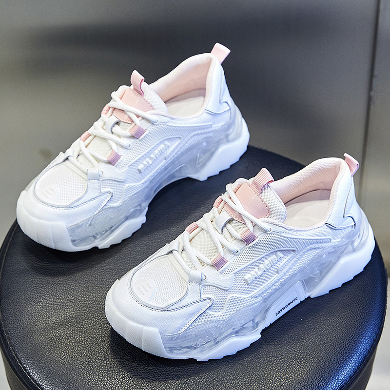 Ddmysports Absorbing Film Dad Autumn New Breathable Sports Women S Leisure Thick Sole Eightened Genuine Leather Shoes Trend OUTDOOR