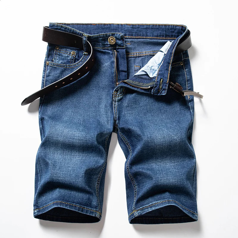Summer mens Capris straight denim shorts loose fit casual jeans 240819