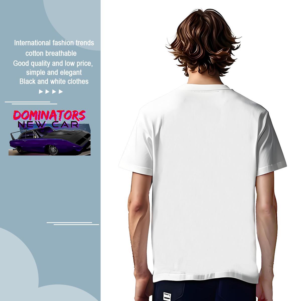 Free Shipping car 100% Cotton 230g Couples T Shirts Daily Outfit O-Neck Short Sleeve T shirt Fashion New Cartoon Printing L-4XL Wear