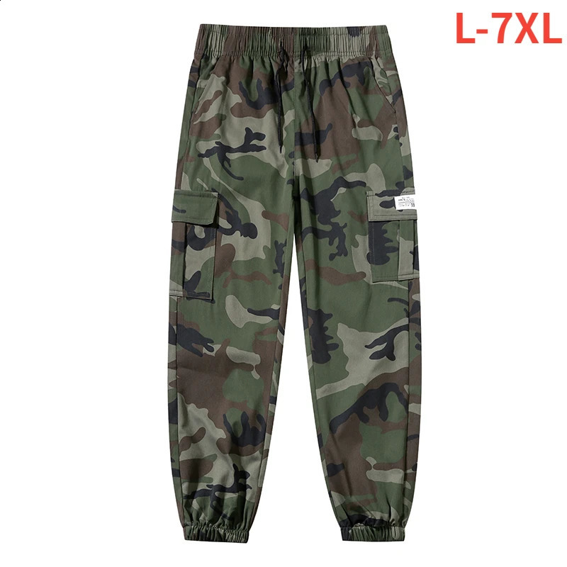 L7XL Camouflage Jogger Pants Mens Spring Autumn Pencil Harem Pant Men Comfortable Trousers Camo Joggers Multiple Pockets 240820