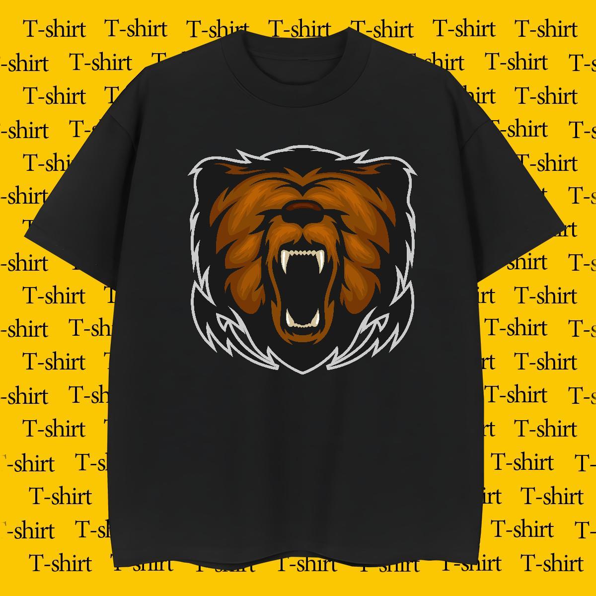 Designer T shirt lion Breathable Short Sleeve Sports Casual DIY 230g Pure Cotton Men Tops Tees Customized Tees Shirts