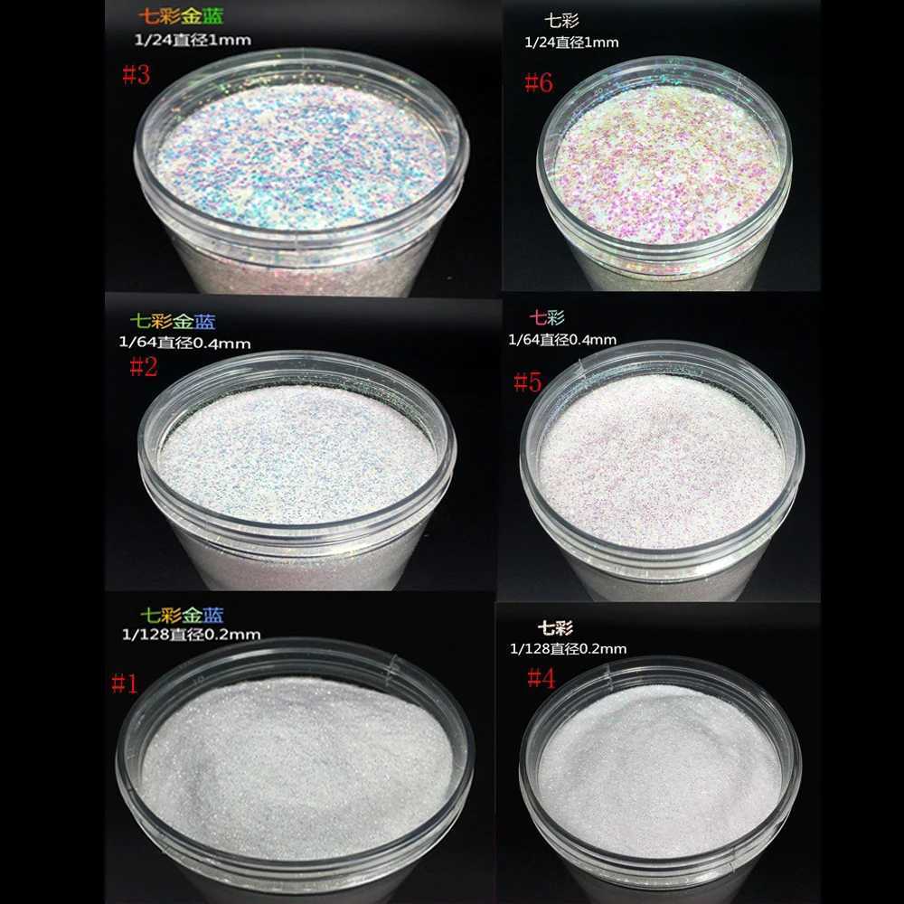1 Bottle 0.2/0.4/1mm AB White Nail Glitter Holographic Glitter Flakes for Nail DIY Iridescent Powder Shiny Fine Sequins Dust 3 XJ240815