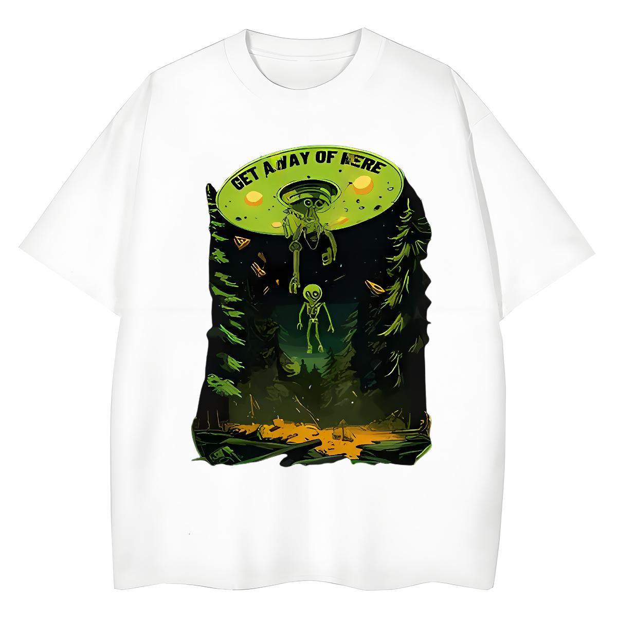 DIY Woman Tshirt Casual Daily Wear Breathable Crew Neck Tops Shirt Female 230g 100% Cotton ET Plus Size Cartoon T shirt