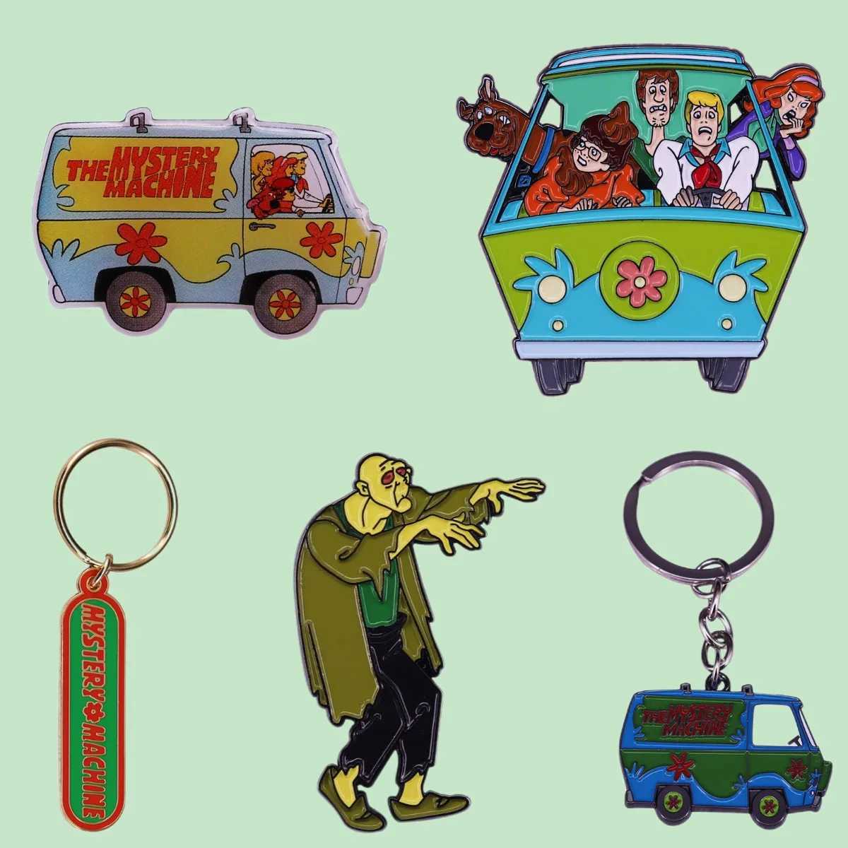 Interesting cartoon enamel pin panel valve mysterious machine Brooch zombie villain lapel metal badge keychain gift wholesale W240815