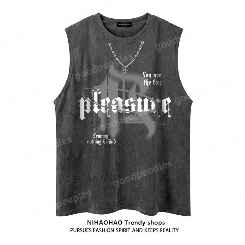 Fashion Mens T-shirt Summer Sleeveless Short Sleeve Mens Casual Top Short Sleeve Designer T-shirt Couple Trendy Clothing Size M-3XL