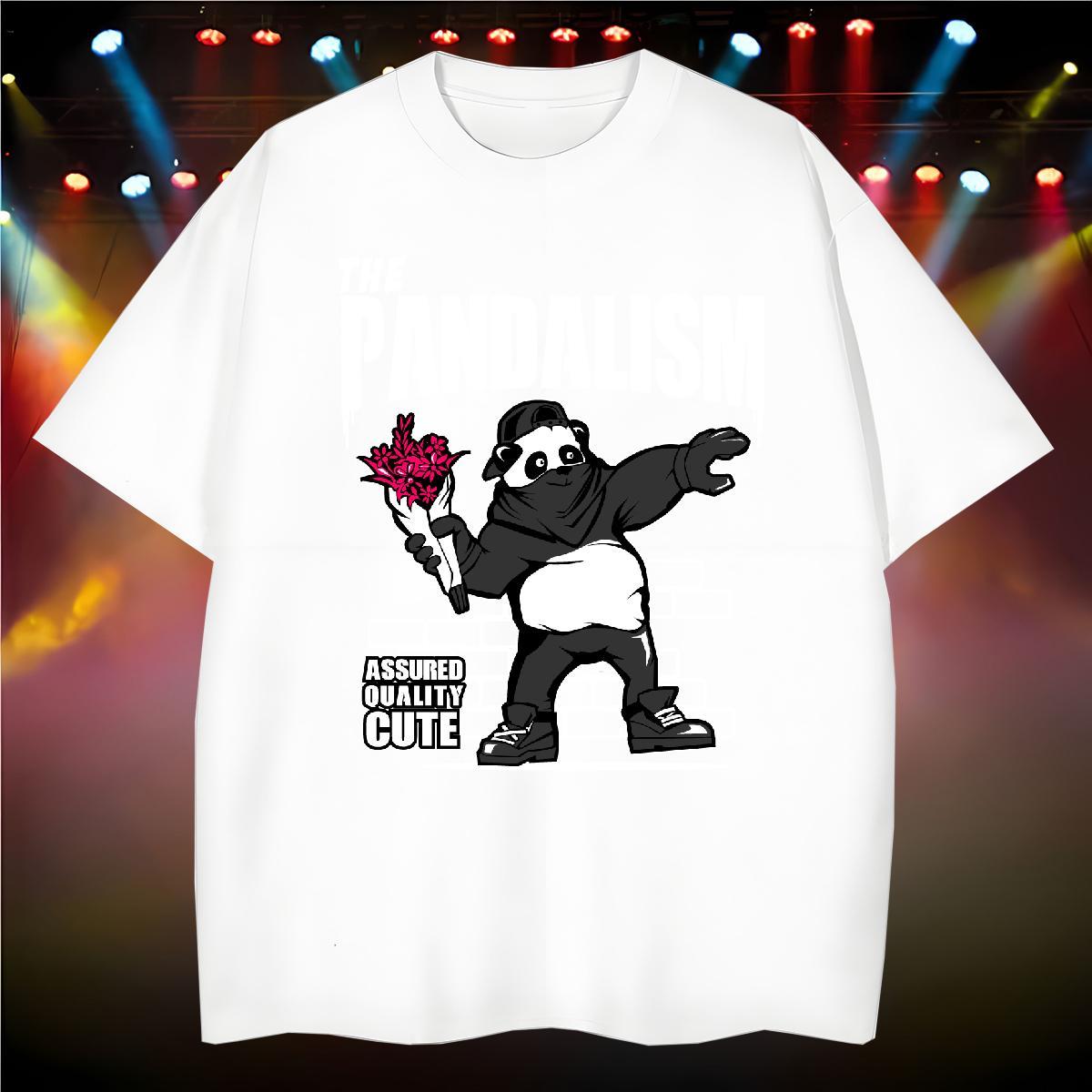 2024 New Tshirt for Man Woman flower Street Casual 230g 100% Cotton Tees Shirts O-Neck Short Sleeve Brand T Shirt For Man DIY Anime