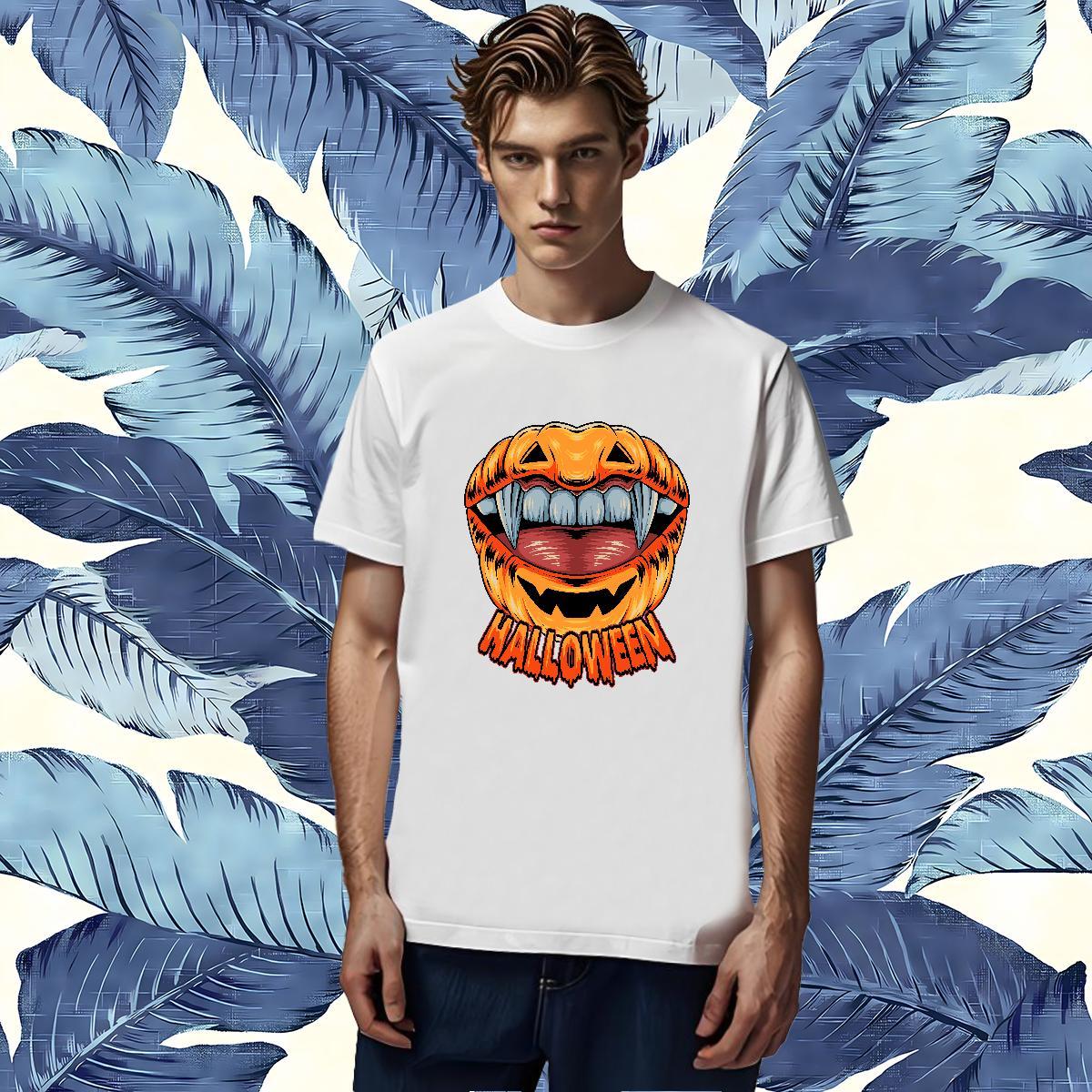 Brand Man T Shirts pumpkin Breathable Crew Neck Street Casual DIY Printed 230g Cotton Men Tshirts Stylist Top Tees