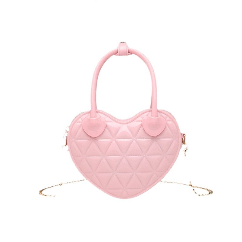 PVC Love Barbie Jelly Fashionable Versatile Banquet Bag, Stainproof and Easy to Wash, Summer Women's Diagonal Cross Bag