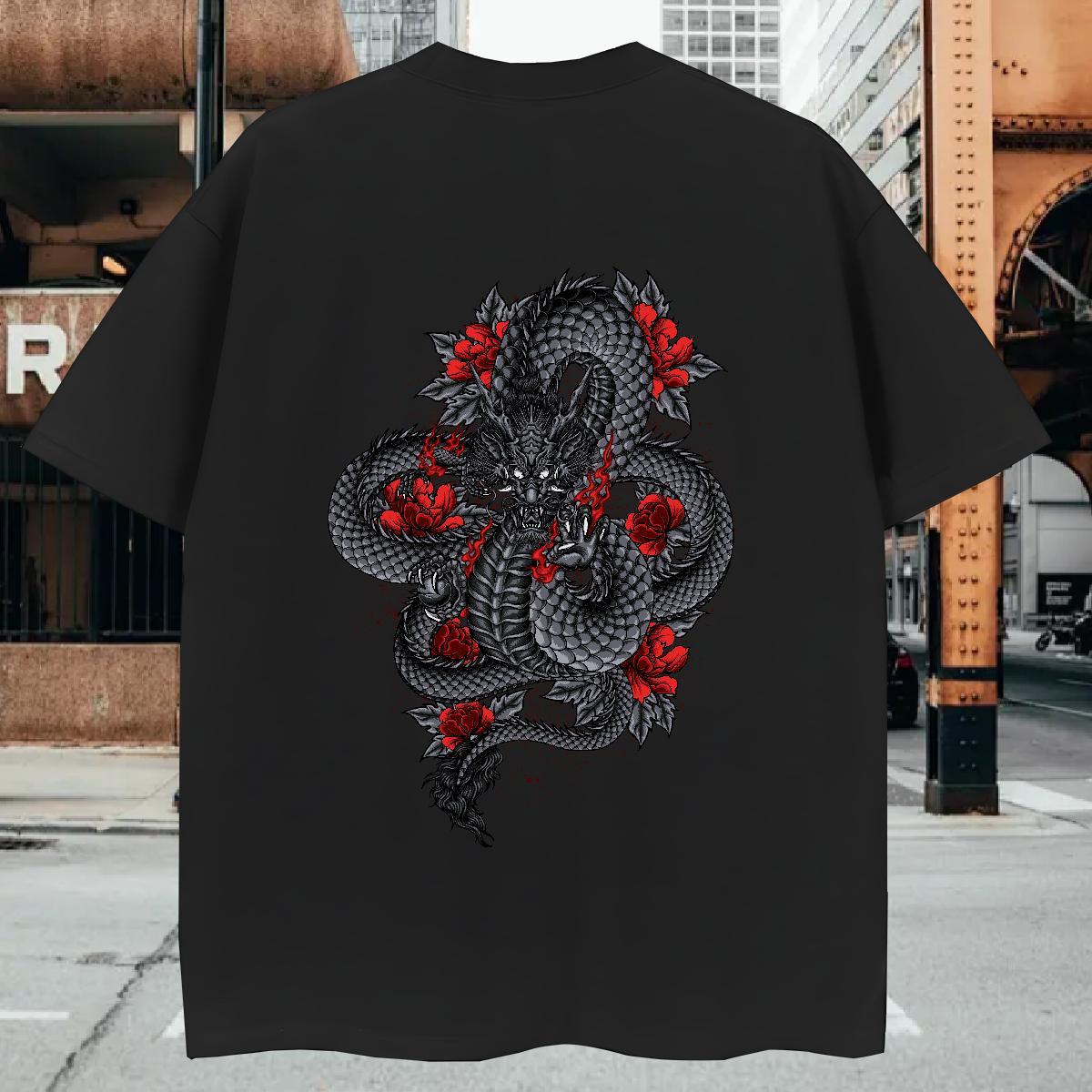 T shirt 230g Cotton ferocity Sports Casual Breathable Crew Neck DIY Printed Mens Tshirts Fashion New Cool Clothings